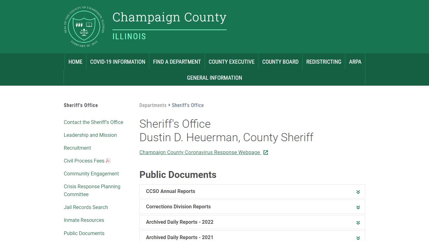 Sheriff's Office | Champaign County Illinois